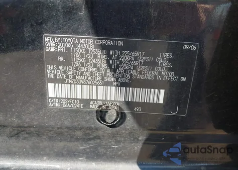 2007 Toyota Rav4 z USA, uszkodzony, nr VIN JTMZD33V876025661